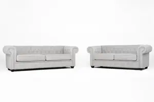 Furniture Stop - Regal 3+2 Sofa Set Chesterfield Design