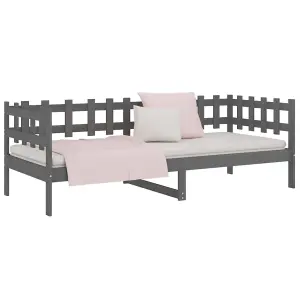 Berkfield Day Bed Grey 80x200 cm Solid Wood Pine