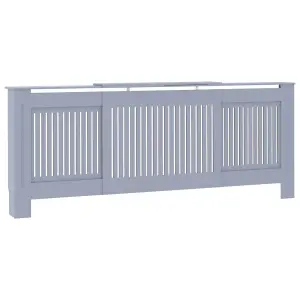 Berkfield MDF Radiator Cover Grey 205 cm