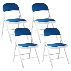 Set of 4 Dining Chairs SPARKS Blue