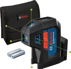 BOSCH GPL 5G AA batteries Point laser