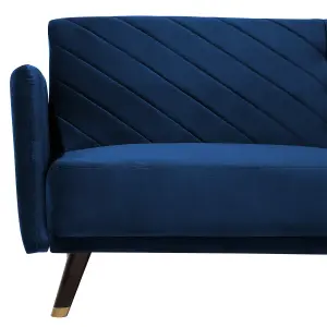 Sofa Bed SENJA Navy Blue Velvet