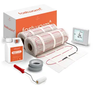 Fastwarm 200W Electric Underfloor Heating Mat Kit - 15m - Digital Thermostat