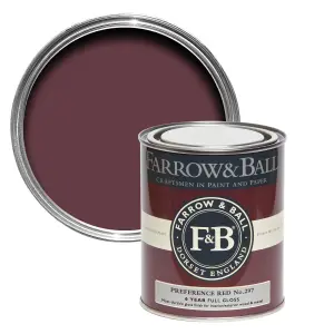 Farrow & Ball Interior Preference red Gloss Metal & wood paint, 750ml