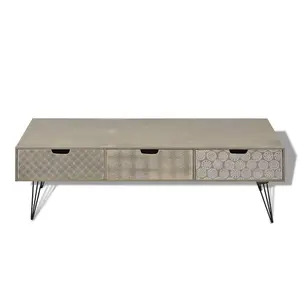 Berkfield TV Cabinet with 3 Drawers 120x40x36 cm Grey