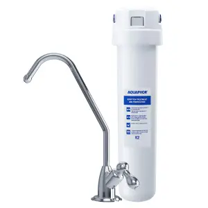 AQUAPHOR Crystal SOLO under-sink kitchen filter system. Effective in removing impurities, chlorine and organic compounds.