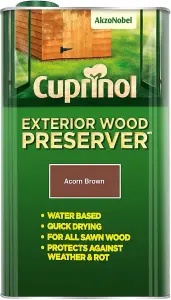 Cuprinol Exterior Wood Preserver Acorn Brown 5L