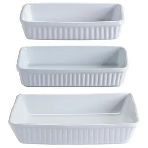 Classic Collection Set of 3 Rectangular Bakers (Set of 3)