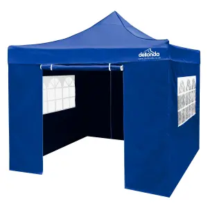 Dellonda Premium 3x3m Pop-Up Gazebo & Side Walls with Carry Bag, Stakes & Weight Bags