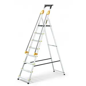 Abbey Aluminium Safety Platform Step Ladders - 8 Tread