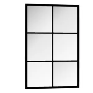 Mikayia Wall Mirror Black 60cm H x 40cm W