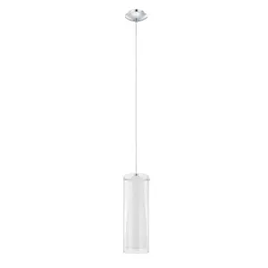 GoodHome Dimonika White Chrome effect Pendant ceiling light, (Dia)110mm