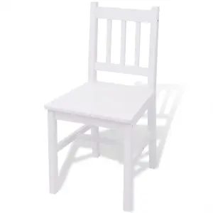 Berkfield Three Piece Dining Set Pinewood White