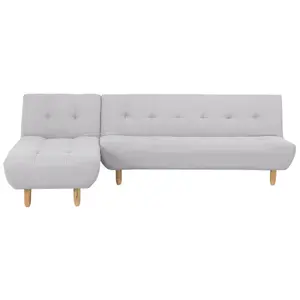 Right-Hand Corner Sofa ALSTEN Light Grey Fabric Right Hand