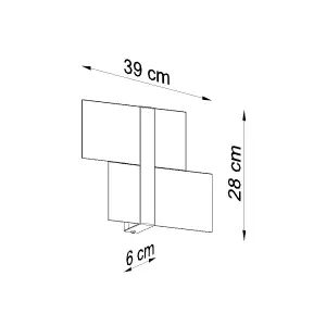 Massimo Glass & Steel Grey 2 Light Classic Wall Light