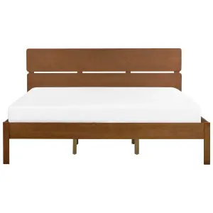 EU Super King Size Bed with LED Light Wood BOISSET