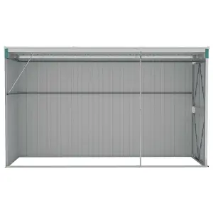 Berkfield Wall-mounted Garden Shed Green 118x288x178 cm Galvanised Steel