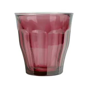 Picardie Glass Tumblers - 250ml - Plum - Pack of 8