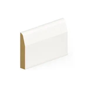 PACK OF 10 (Total 10 Units) - 14.5mm Thick Primed MDF Chamfered & Round 32mm Skirting Board - 14.5mm (T) x 94mm (W) x 4200mm (L)