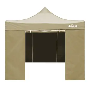 Dellonda Premium 2x2m Pop-Up Gazebo & Side Walls with Carry Bag, Stakes & Weight Bags