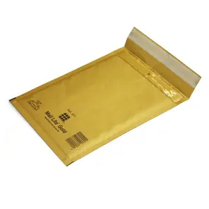 100 x D/1 (180x260mm) Gold Mail Lite Thick Bubble Lined Protective Postal Mailing Shipping Envelopes