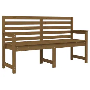 Berkfield Garden Bench Honey Brown 159.5x48x91.5 cm Solid Wood Pine