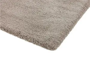 Stone Shaggy Modern Plain Machine Made Easy to Clean Rug for Living Room and Bedroom-120cm X 170cm