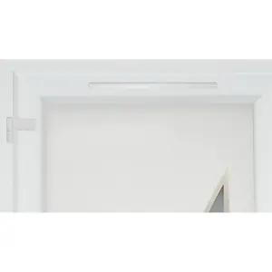 Fortia Hermoso Frosted Glazed White RH External Front Door set, (H)2085mm (W)920mm