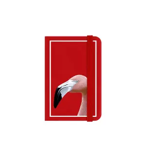 Inquisitive Creatures Flamingo Notebook Red (One Size)