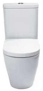 Cooke & Lewis Helena White Close-coupled Toilet with White seat Soft close seat