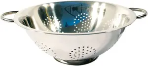 Stainless Steel Deep Colander Cooking Kitchen Lightweight Strainer 32Cm