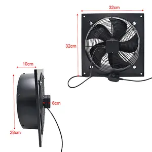 Ventilation Wall-Mounted Exhaust Axial Fan 10-inch