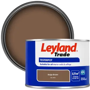 Leyland Trade Vinyl Matt Walls & Ceilings Emulsion Paint Beige Brown (RAL 8024) 350ml Tester