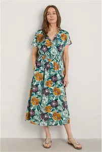 Women's Seasalt Tresillian Walk Dress - Collage Floral Seahorse - UK: 16