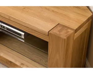 Kuba Solid Oak Corner TV Unit with Storage