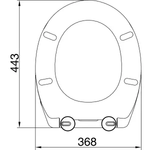 Euroshowers Standard Oval Slow Close Quick Release Toilet Seat