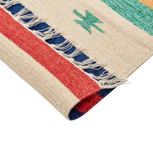 Cotton Kilim Rug 200 x 300 cm Multicolour MARGARA