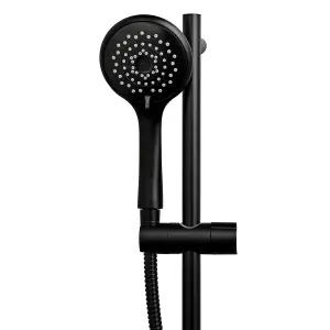 Triton Benito Matt Black Brushed steel effect Wall-mounted Thermostatic Mixer Shower