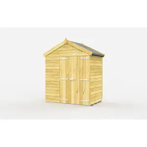 DIY Sheds 7x4 Apex Shed - Double Door Without Windows