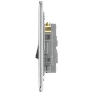 GoodHome 20A Single 2 way Screwless Intermediate switch Matt Steel effect