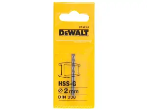 Dewalt DT5203-QZ HSS-G Jobber Drill Bit 2.0mm OL:49mm WL:24mm DEWDT5203QZ