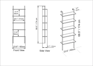 Decorotika Paula Bookcase Shelving Unit