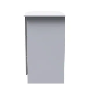 Harrow 3 Drawer Chest in Grey Gloss (Ready Assembled)