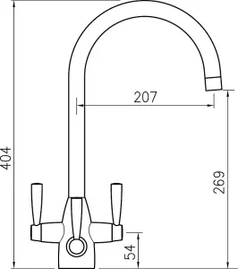 Clearwater Eclipse Tri Spa Kitchen Filter Tap Filtered Water & Cold & Hot Brushed Nickel PVD - EC2BN