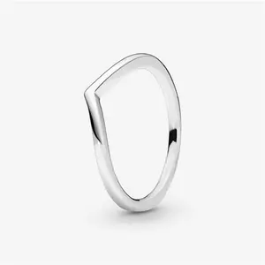 Pandora Polished Wishbone Ring - Sterling Silver - Sz. 62