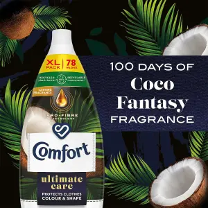 Comfort Ultimate Care Fabric Conditioner Coco Fantasy 1.18 Litre 78W, 4 Pack