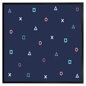 Hipster pattern (Picutre Frame) / 12x12" / Grey