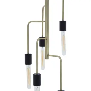 Interiors by Premier Lagona 5 Bulb Antique Brass Pendant Light