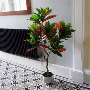 130cm Artificial Codiaeum Multicoloured Tree