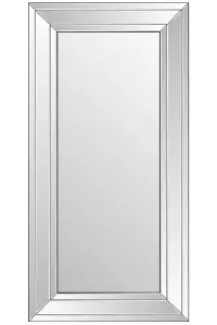 MirrorOutlet Langley All Glass Modern Bevelled Leaner Mirror 174 x 85CM